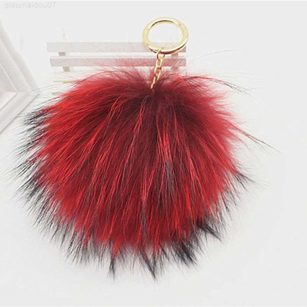 

key rings raccoon real fur pompom keychains cute furball fluffy keyring china bag charm women handbag accessories gift suppliers l230719, Slivery;golden