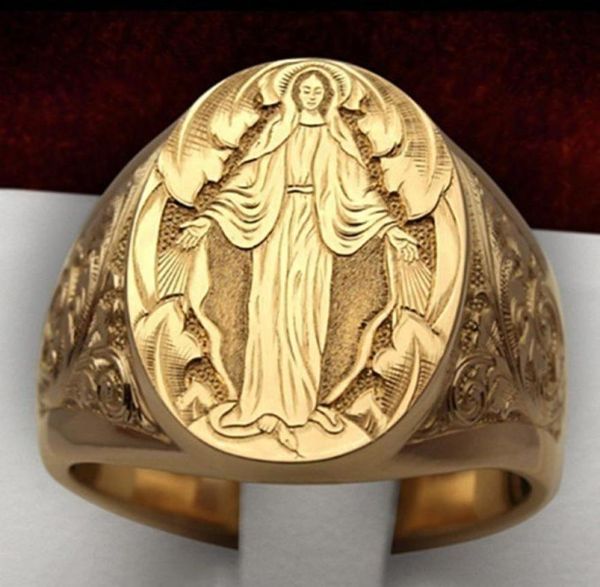 

s1837 fashion jewelry virgin mary ring men women ring0127976242, Silver