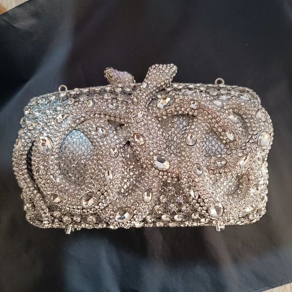 

evening bags elegant red crystal bridal wedding clutch bag luxury water diamond women's evening clutch bag women's party dinner ba