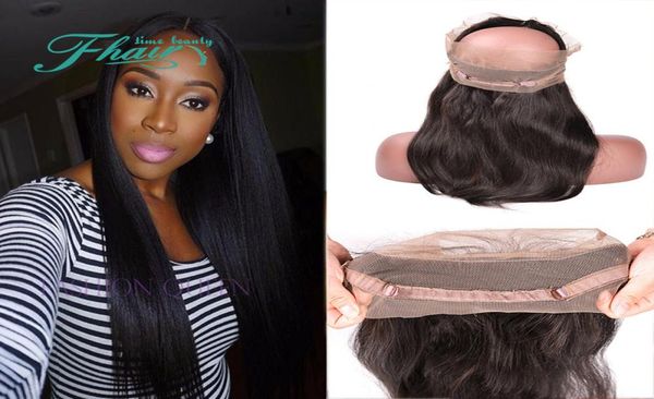 

360 lace frontal band 8a mongolian virgin hair straight human hair lace frontal closure 8quot22quotinch length hair fast ship1803916, Black;brown