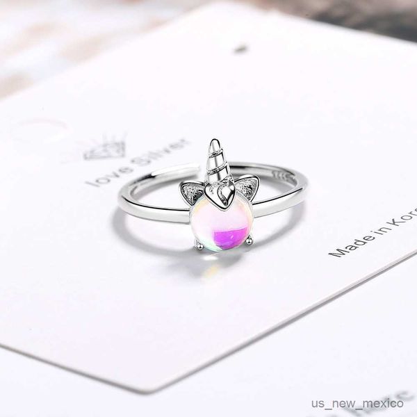 

band rings chengxun teen girls rings silver color cute unicorn rings charm jewelry for kids daughter birthday wedding ring r230719