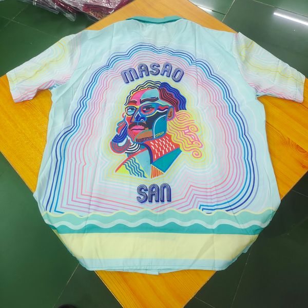 

mens casual shirts casablanca thin beach resort hawaiian style and womens tshirts 230718, White;black