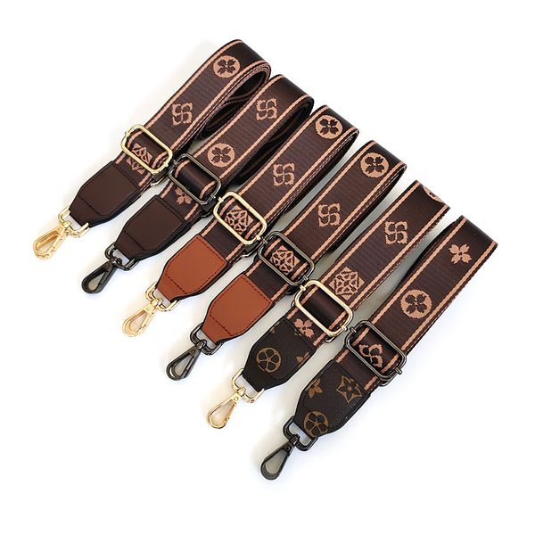 

bag parts accessories ladies belt colors wide bags strap shoulder polyester cotton geometric striped handles for handbag adjustable buckles, Black