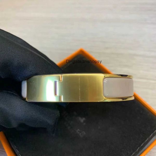

aher mas designer luxury brand enamel bracelet 18color h letter bangle brand enamel men and women fashion bracelets accessories party weddin, Black