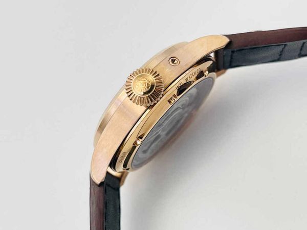 

luxury elegant pilot watch h2xt mechanical automatic wristwatch black dial date uhr leather strap with box montre luxe, Slivery;golden