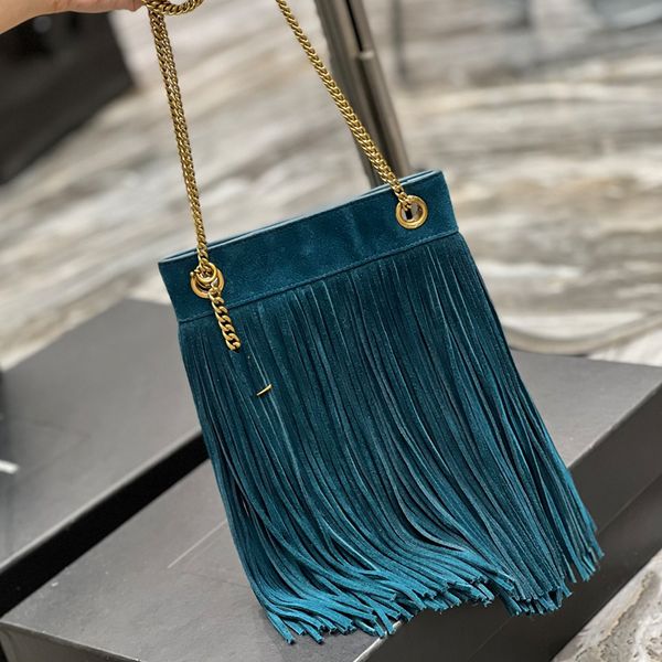 

7a tassel hobos bag women designer shoulder handbags purse nubuck leather chain totes fashion hardware letters wallet factory interior canva