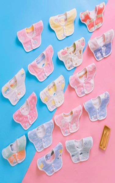 

2021 soft baby bibs cotton cartoon saliva towel rotating babador feeding smock infant burp cloths bandana2535222