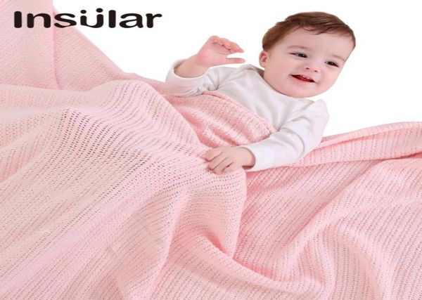 

breathable knitted baby blanket soft newborn bedding kids blanket baby wrap swaddles 8 colors1351615