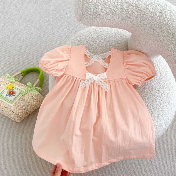 

girl's dresses summer girls pink cotton dress r230719, Red;yellow