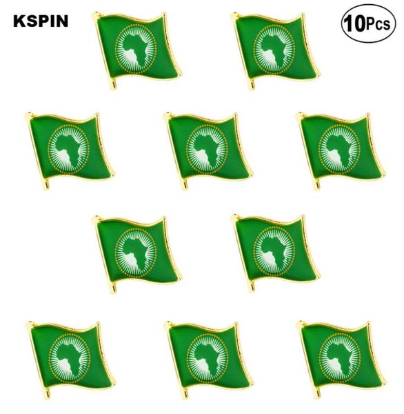 

african union flag lapel pin flag badge brooch pins badges 10pcs a lot5743848, Gray