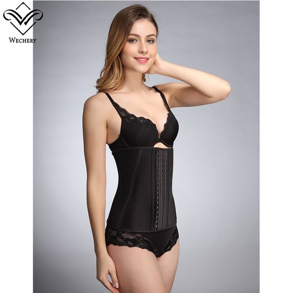 

9 steel bones waist trainers latex slimming belt hollow out breathable waist shaper belly control sheath shapewear, Black;white