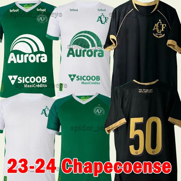 

23 24 chapecoense soccer jerseys 50th anniversary 2023 2024 home away alan ruschel ezequiel ramon silva football shirts ravanelli camisas de, Black;yellow