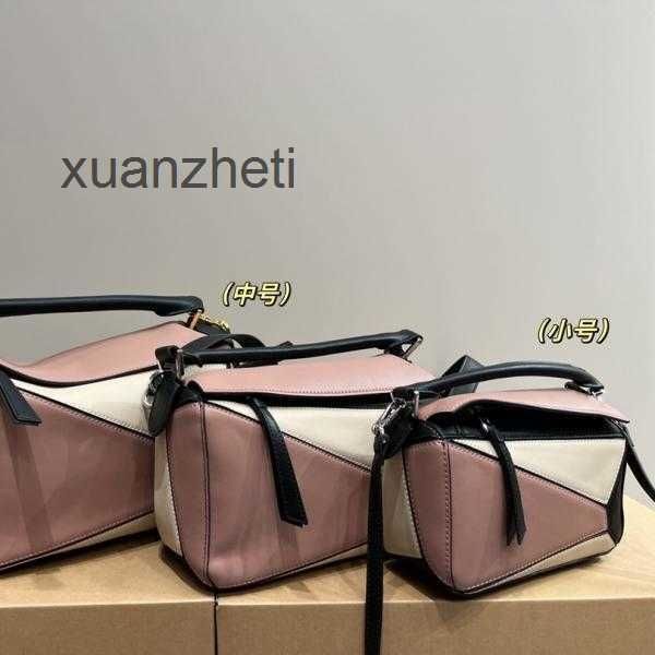 

loewbag bag women designer classic 2023 bags puzzles handbag profile french stick leather color matching mesh spliced one shoulder cros fvlq