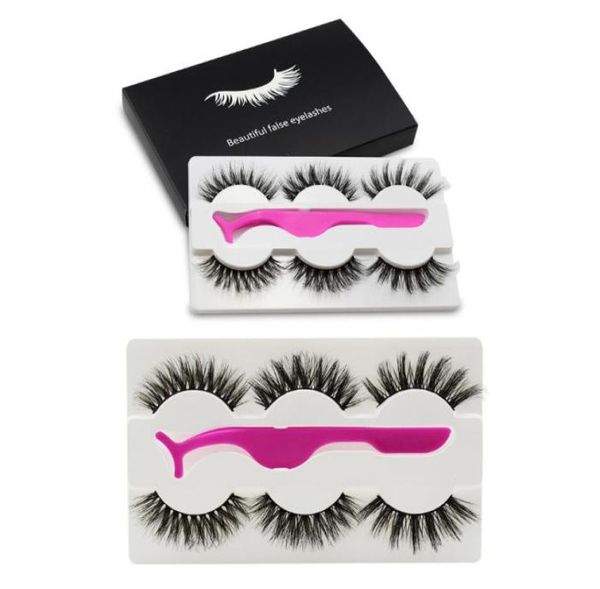 

5d handmade reusable eyelashes faux mink eyelashes natural makeup mink lashes with 1 tweezer cruelty lashes popular false las2357915