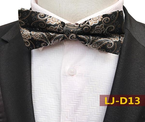 

classic self bow ties for man paisley striped floral mens bowtie silk necktie wedding jacquard shirt bowtie wedding bowties7761812, Red;black