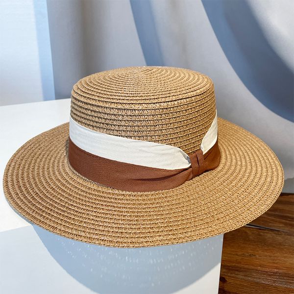

fashion designer jewelry liu yifei same straw hat sun hat women's bucket hat versatile sunshade baseball cap wholesale mzy35, Blue;gray