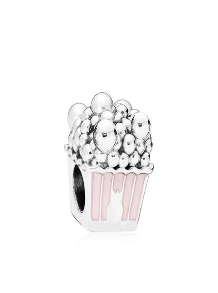 

painted pink cake charm bead big hole fashion women jewelry european style for diy bracelet necklace panza0071063794214, Bronze;silver