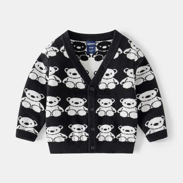 

pullover 2-6y kid baby boys girls winter clothes toddler cute infant sweater cardigan knit animal print infant knitwear coat outfit hkd23071, Blue