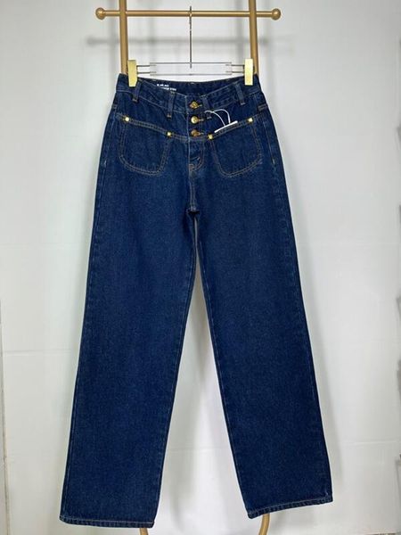 

2023 women's washed jeans selling designer brand women's wear pants fashion women's casual pants street dress blue denim pant