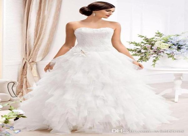 

elegant sweetheart ball gown wedding dresses two style tulle plus size tier train country garden bridal wedding gowns5834629, White