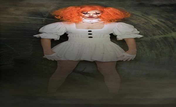 

women039s pennywise costume cosplay scary clown halloween fancy dress outfit ms1044 mxl6576863, Black;red