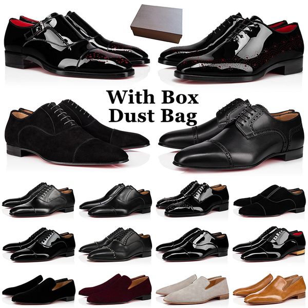 

designer men dress shoes luxury christians red bottoms shoe loafers mens wedding party outdoor leather suede casual fashion sneakers, Black