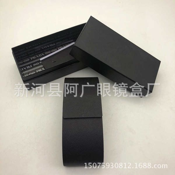 

high grade long flip handmade set pr black cross pattern too eyewear case
