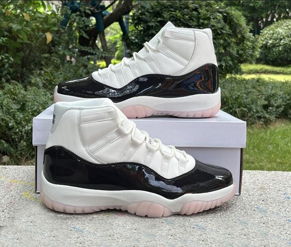 

11 white/black-metallic gold men basketball shoes dmp 11s neapolitan outdoors sports sneakers defining moments green red grey dark powder bl