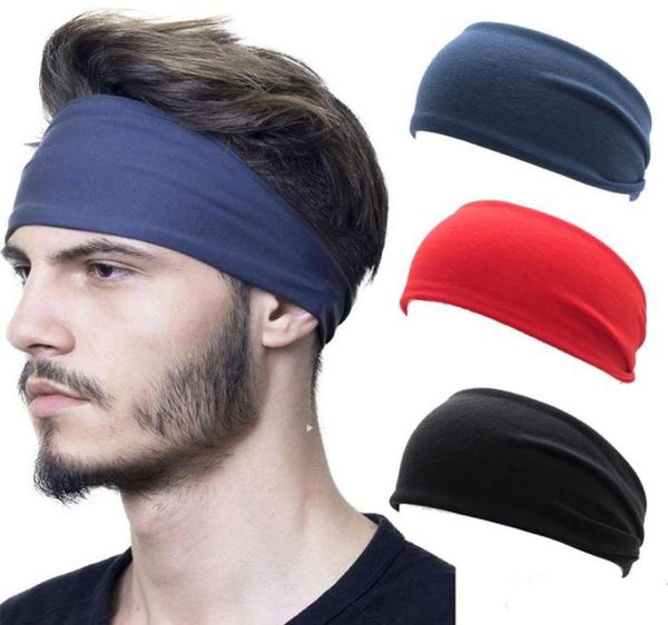 

yoga hair band women men sports workout gym headbands solid colors elastic head bands headwraps for running1349914, Silver