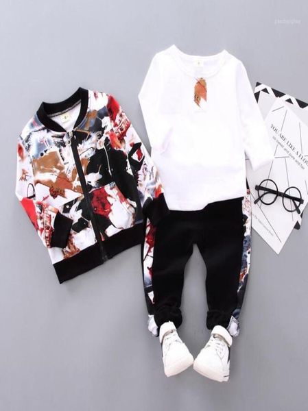 

clothing sets baby boys spring fall print set 01 2 3yearold boy handsome autumn winter clothes threepiece children039s fash9242076, White