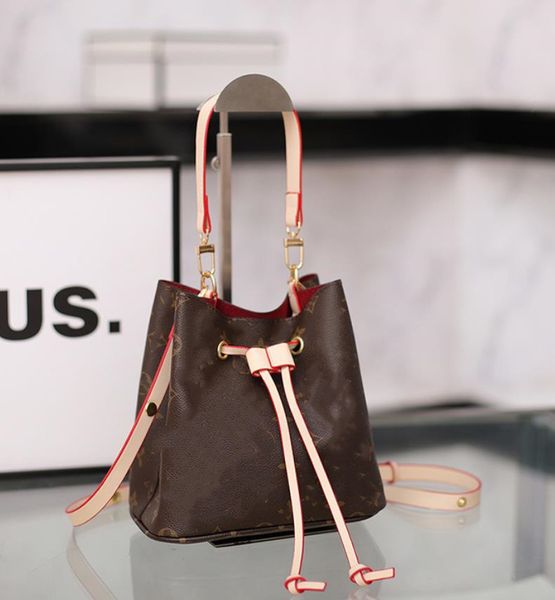 

high-end leather women's bag presbyteria drawstring bucket bag women's crossbody bag summer large capacity bags high-end