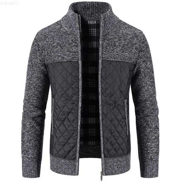 

men's sweaters autumn and winter stand collar cardigan sweater thickened casual sweater men's warm fashion coat l230719, White;black