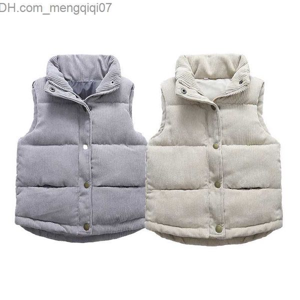 

coat 2023 new children's warm thick tank baby cotton waistcoat children's coat boys and girls brand jacket tank z230720, Blue;gray