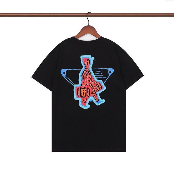 

summer mens t-shirts triangle letter men's t-shirts designer brand short sleeve printed t-shirt loose versatile women couple short slee, White;black