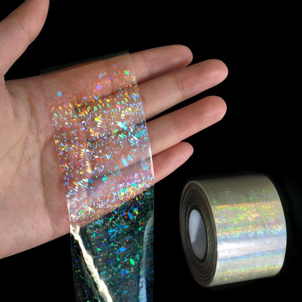 

stickers decals 120m * 4cm/roll glass foil finger diy nail art paper sticker diy nail beauty decoration tool 230718, Black