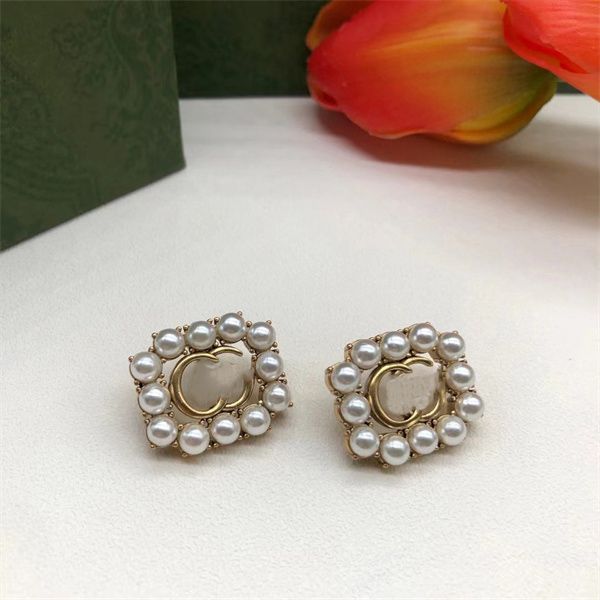 

double letter g brand stud earrings colorful diamond ggity earring women big hoop high-quality jewelry designer 5644121, Golden;silver