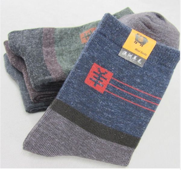 

whole8 4 pairs of mens autumn edition thick imitated rabbit wool socks men socks long socks male sports keep warm ship1908021, Black