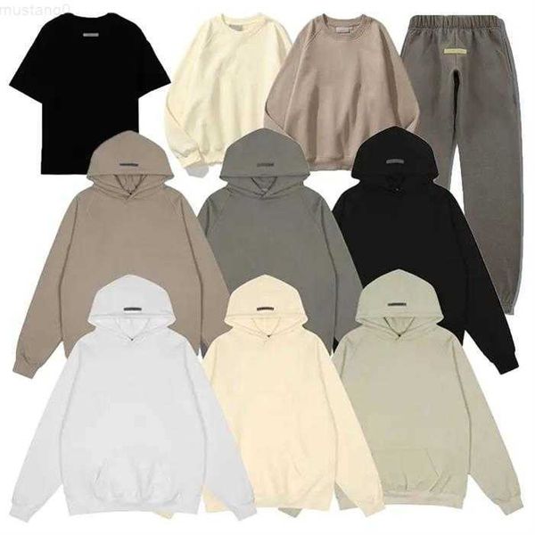 

2023 ess hoodie designer mens women hoody winter warm hoodies fashion streetwear pullover sweatshirts loose hooded jumper clothing, Black