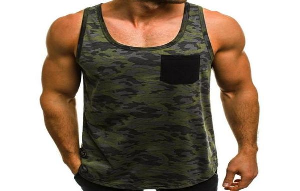 

men039s tank mens muscle sleeveless man workout camo slim fit tee bodybuilding sportswear casual fitness vests summer 7879924, White;black