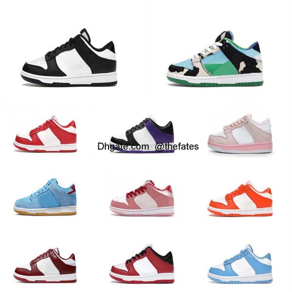 

casual trainers kids sb low shoes black white girls boys sports baby dunkes designer chunky dunky unc sean cliver bred chicago kentucky camo, White;red