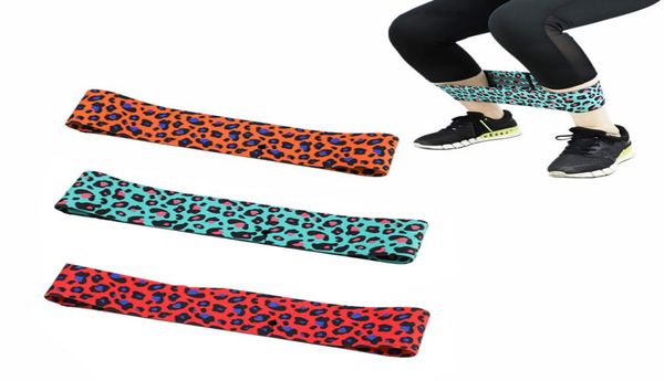 

leopard print yoga squat circle loop hips resistance bands elastic workout fitness equipment2346721