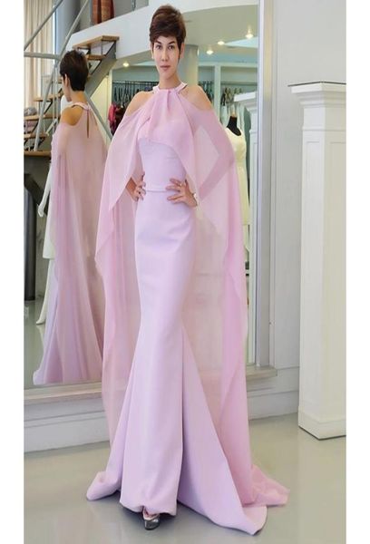 

pink satin formal dresses long saudi arabic women evening gowns with chiffon wraps two pieces dinner evening party dresses mermaid8714804, Black;red