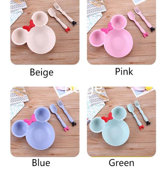 

3pcsset baby food storage tableware toddle solid cute cartoon dishes kids plate bowl ecofriendly children training dinnerware2329126
