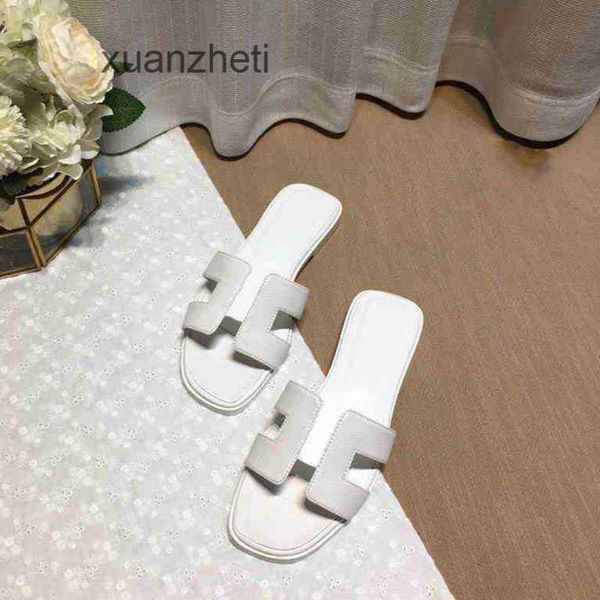 

slippers h oran fashion 2023 sandals women designer shoes slipper slipper classic genuine leather summer flat slides ladies beacsandal party