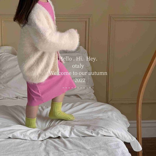 

pullover toddler girl cardigan sweater spring autumn winter casual solid sweet cute cotton full v neck knitted sweater for baby girls hkd230, Blue