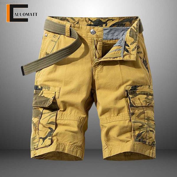 

men's shorts summer new camouflage tactical cargo shorts men khaki jogger military cargo shorts men cotton casual loose men shorts stre, White;black