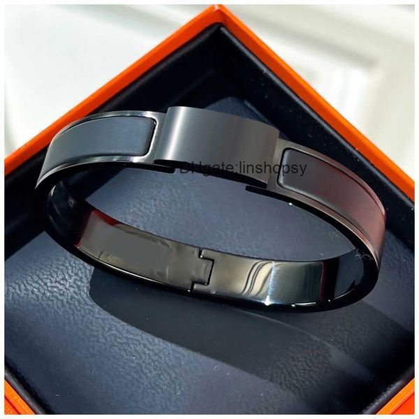 

aher mas designer luxury brand enamel bracelet h bracelet for guys cuff bangle braclets mama armband silver bangles women mothers day suerte, Black