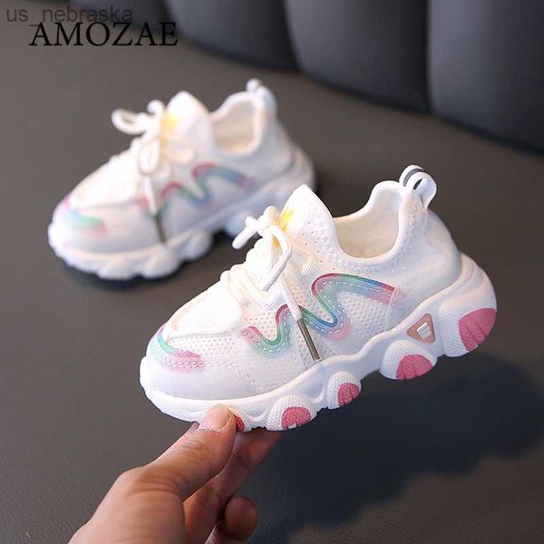 

kids sport shoes new spring children shoes for girls fashion breathable baby shoes soft bottom nonslip casual kids sneakers l230518, Black;grey