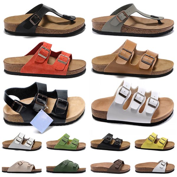 

boston slippers beach sandals birkenstocks slides lazy shoes arizona clogs lovers scuffs designer trainers new leather bag head pull cork fe, Black