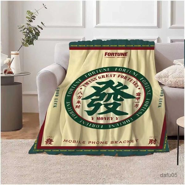 

blankets swaddling funny mahjong blankets birthday gifts fortune making dormitories cute air-conditioned rooms office blankets car blankets